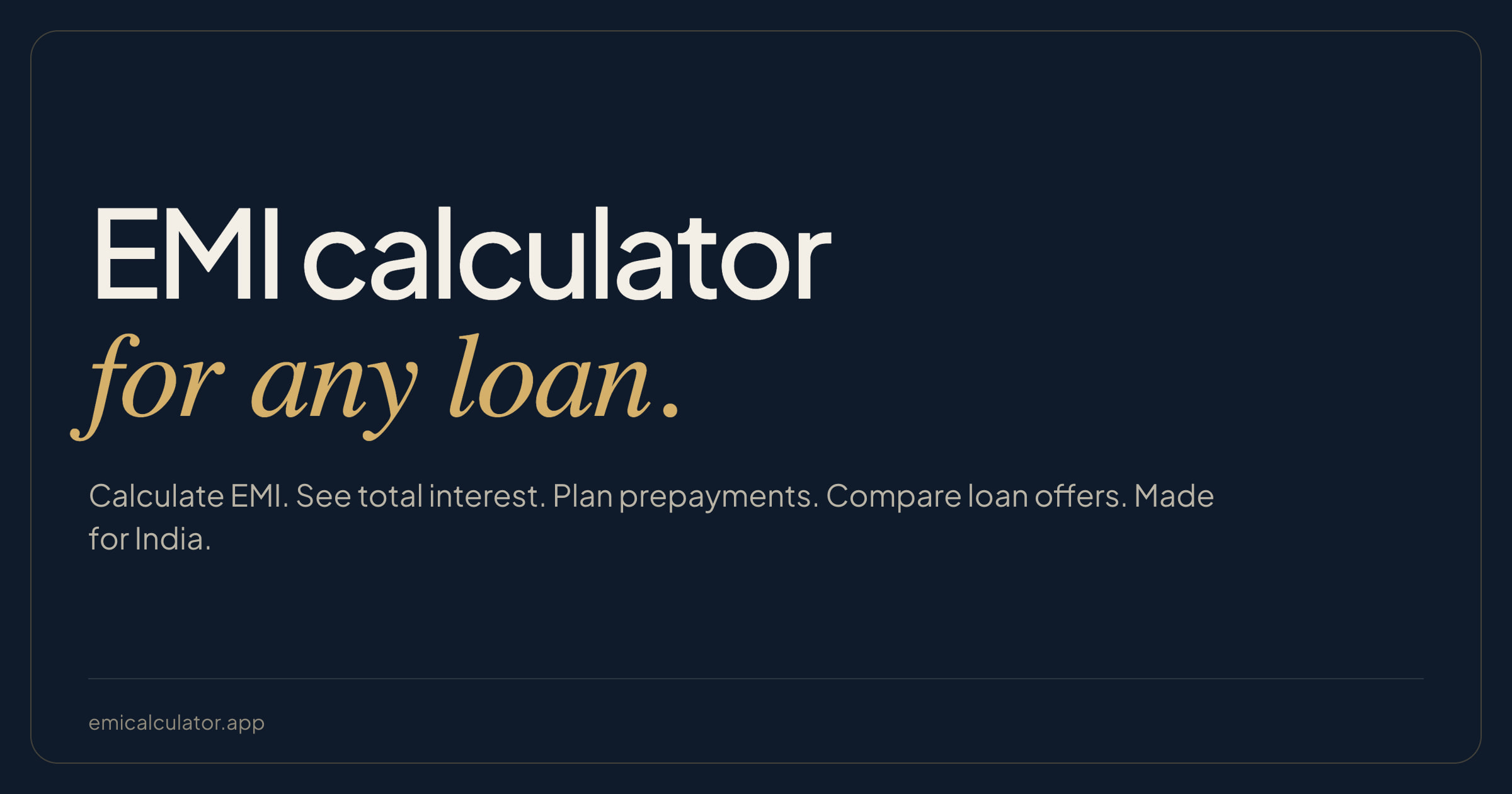 EMI Calculator India screenshot 1 of 1